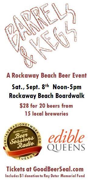 Barrels & Kegs: A Rockaway Beach Beer Event flyer, Saturday September 8th, featuring 20 beers from 15 local breweries,...
