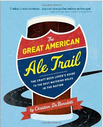 The Great American Ale Trail book cover by Christian DeBenedetti, 2011, featuring a stylized beer bottle label design on...