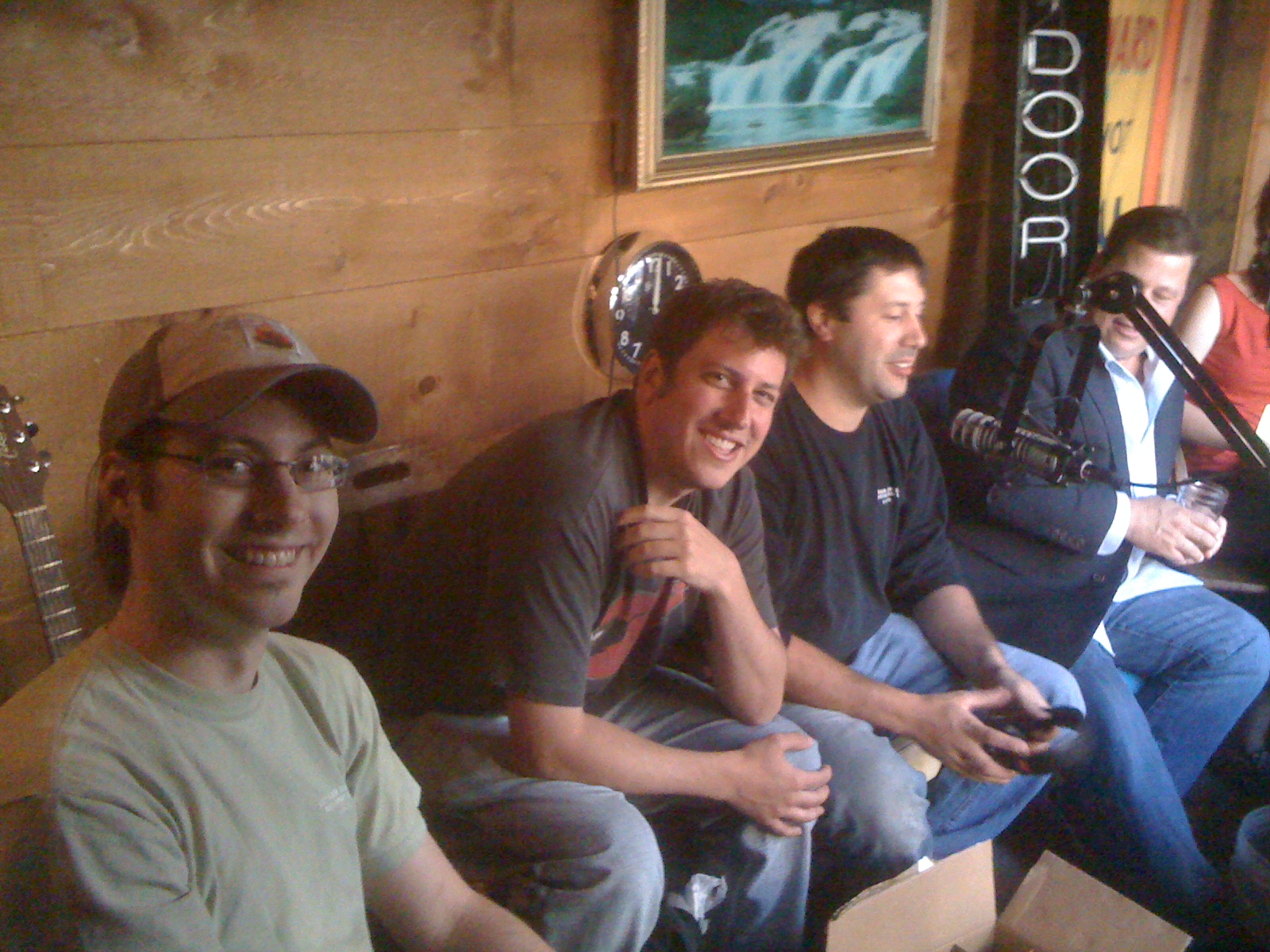 Justin, Chuck Duffney, and Scott Vaccaro from Captain Lawrence Brewing at Roberta's Restaurant, circa 2010