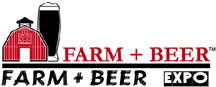 Farm + Beer Expo logo featuring barn and beer glass icons, January 2012 Brooklyn Brewery benefit event