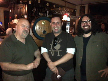 Killmeyer's owner Ken Tirado poses with Chris O'Leary and Mark Zappasodi at the bar, circa 2012