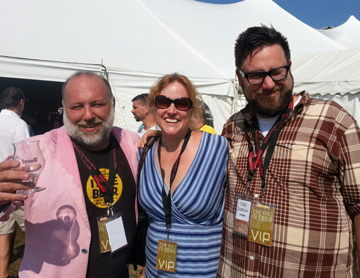 Jimmy Carbone, Bree O'Connor, and Todd Coleman at Belgium Comes To Cooperstown 2012 after the Hop Chef competition