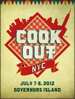 Cook Out NYC event poster, July 7-8, 2012, Governors Island