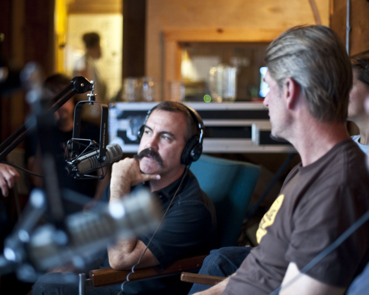 Dann Paquette recording Beer Sessions Radio episode, circa 2010