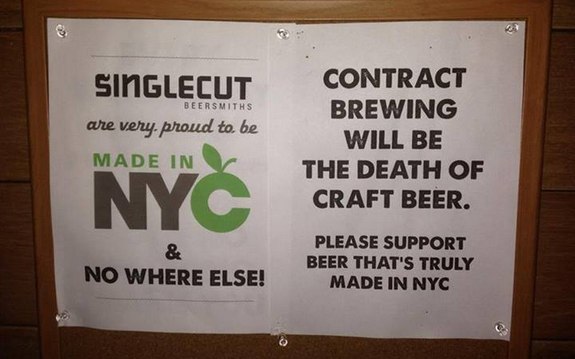 Single Cut Beersmiths poster declaring 